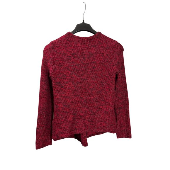 Lucky Brand Womens Red Black Button Front Cardigan Jacket M Cotton Blend - Picture 2 of 5